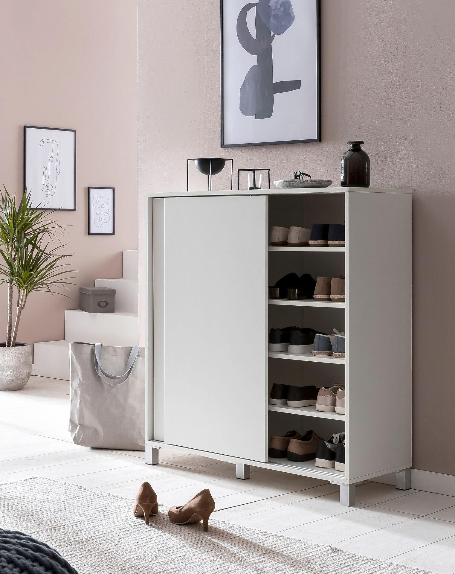 Schuhschrank weiß B/H/T: ca. 100x108x37,5 cm