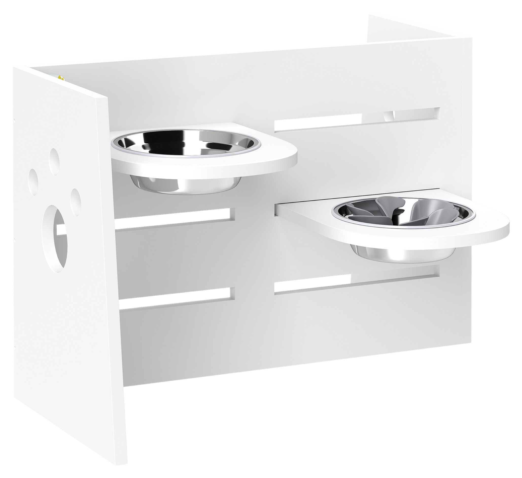 PawHut Hundenapf weiß Stahl B/H/L: ca. 58,5x40x63 cm