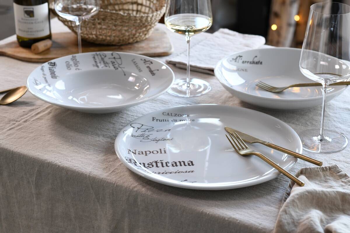 CreaTable Teller-Set Europa Gustoso weiß Porzellan