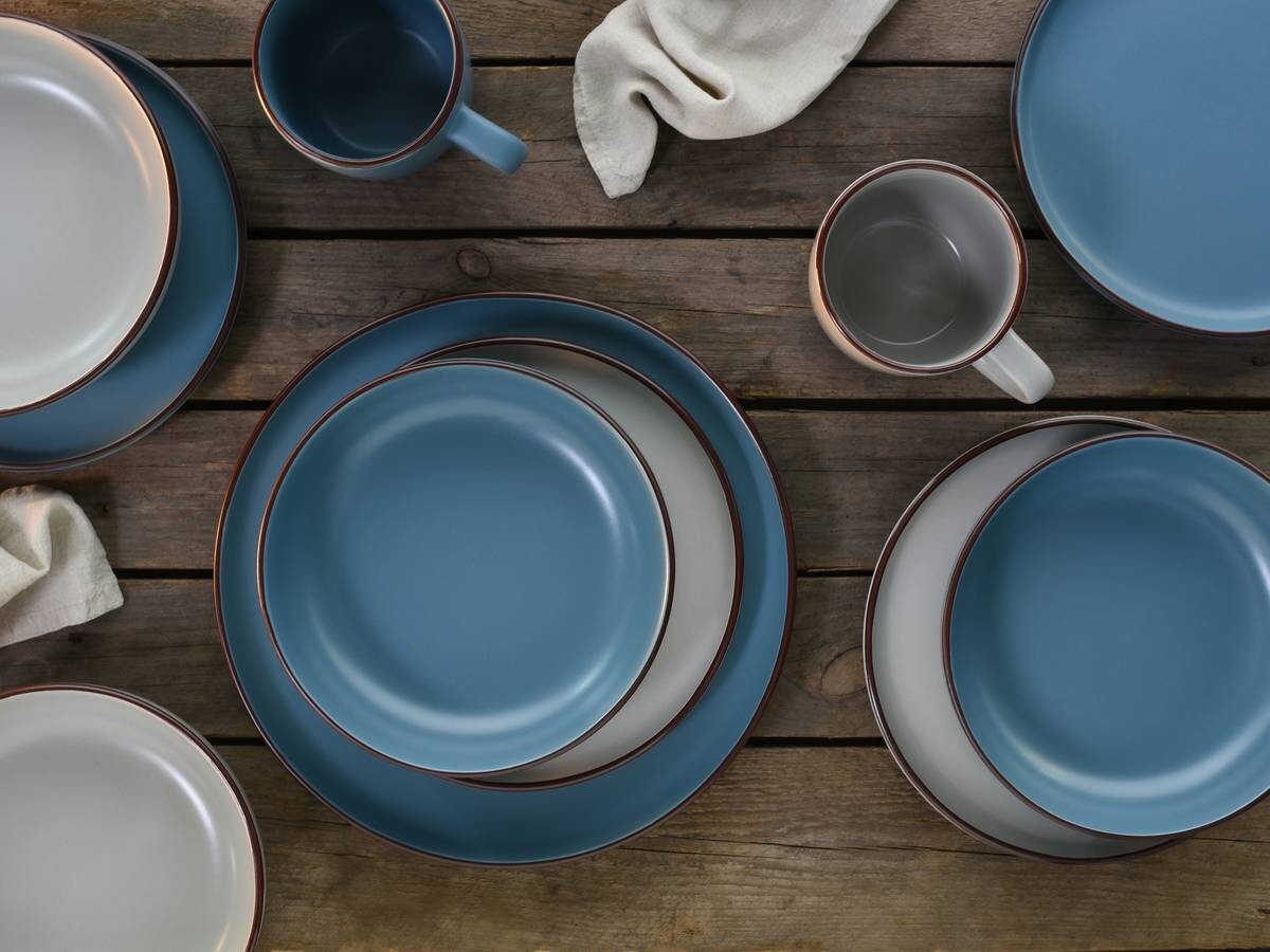 CreaTable Kombiservice Modern Scandic multicolor Steinzeug 16 tlg.