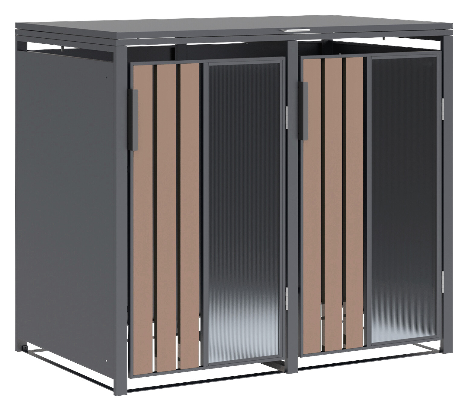 Westmann Mülltonnenbox Status anthrazit B/H/L: ca. 132x116x80 cm