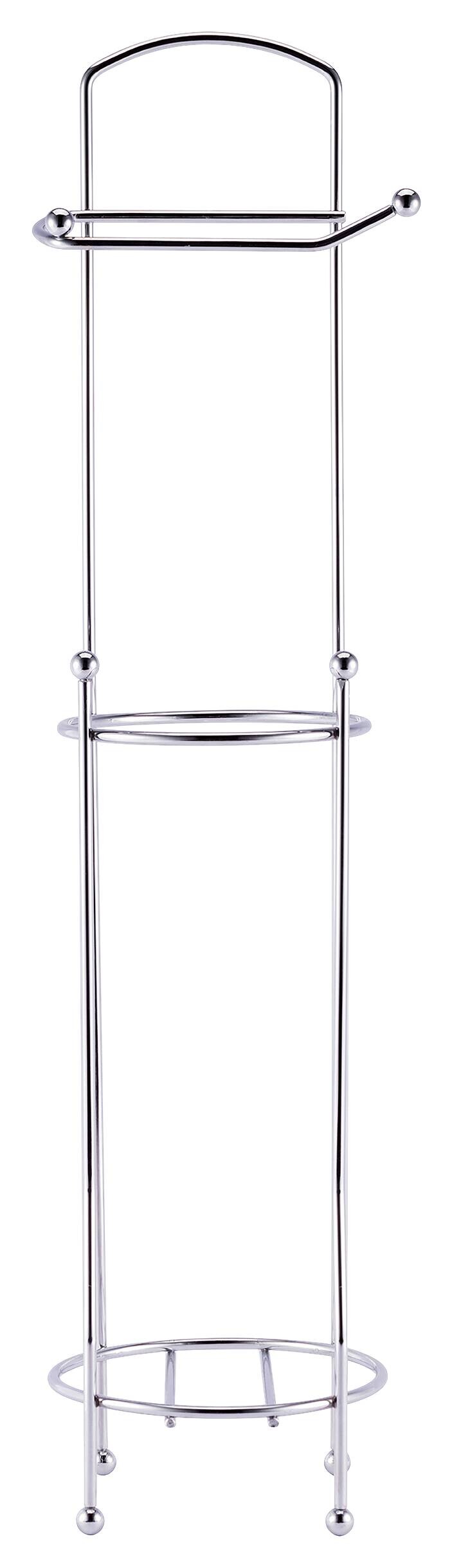 POCOline Stand-WC-Garnitur Chrom Edelstahl H/D: ca. 65,8x15,2 cm