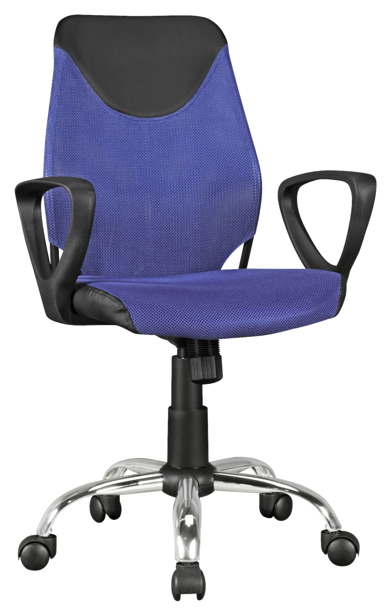 Drehstuhl blau Stoff