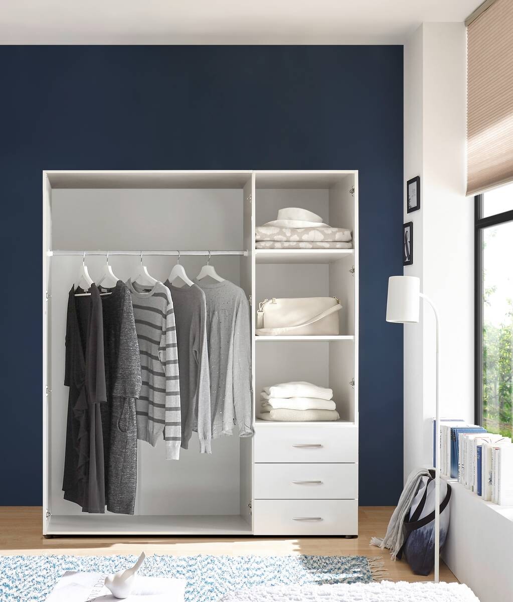 Kleiderschrank Harry weiß B/H/T: ca. 150x177x50 cm