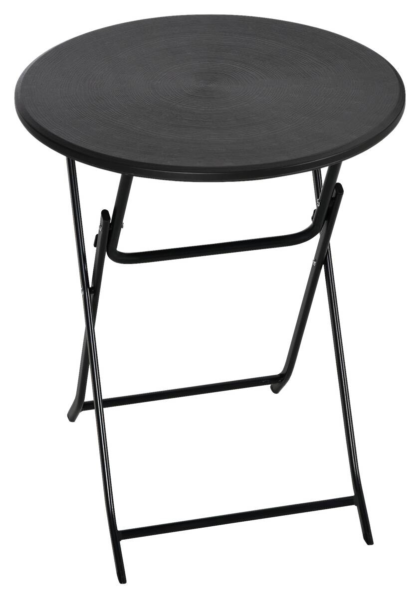 Outsunny Gartentisch dunkelgrau Stahl B/H/L: ca. 60x73x60 cm