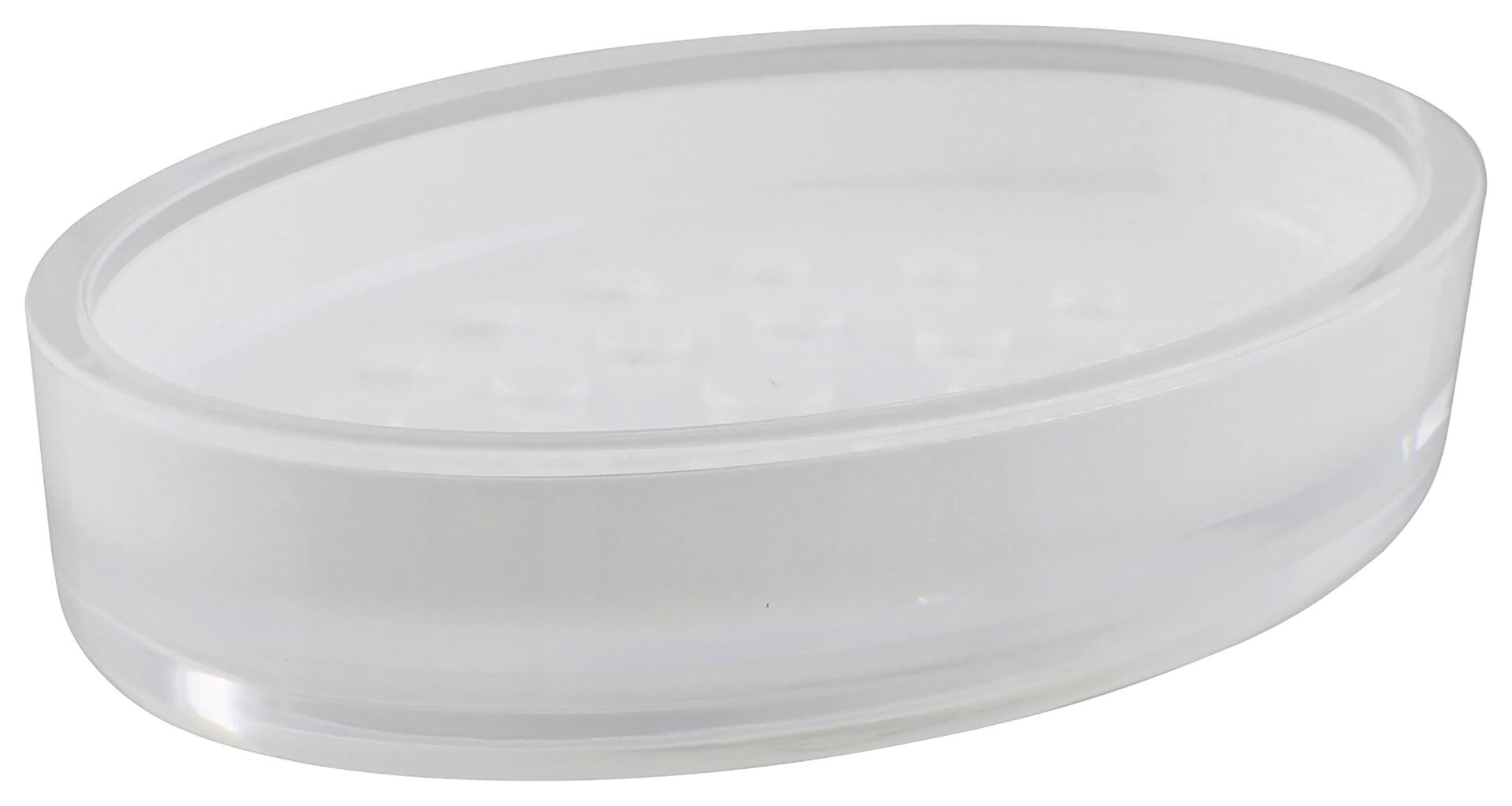 Axentia Seifenschale Graz weiß Kunststoff B/H/L: ca. 2x9,5x13,5 cm