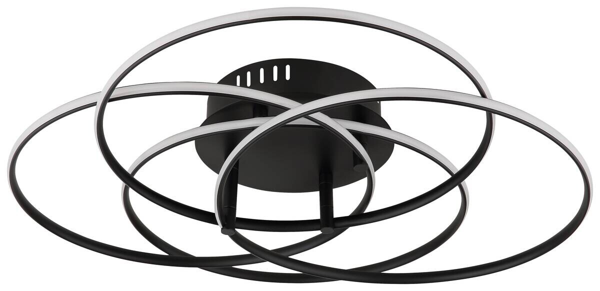 GLOBO Deckenleuchte mattschwarz Opal Metall Aluminium H/D: ca. 11,4x51,5 cm 1 Brennstellen