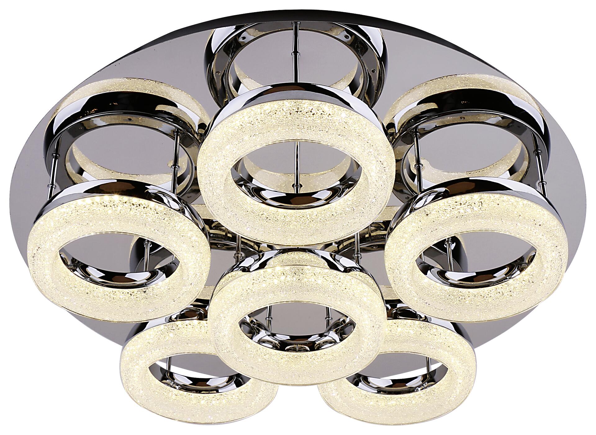 POCOline Deckenleuchte Espen Chrom Metall Acryl D: ca. 60 cm