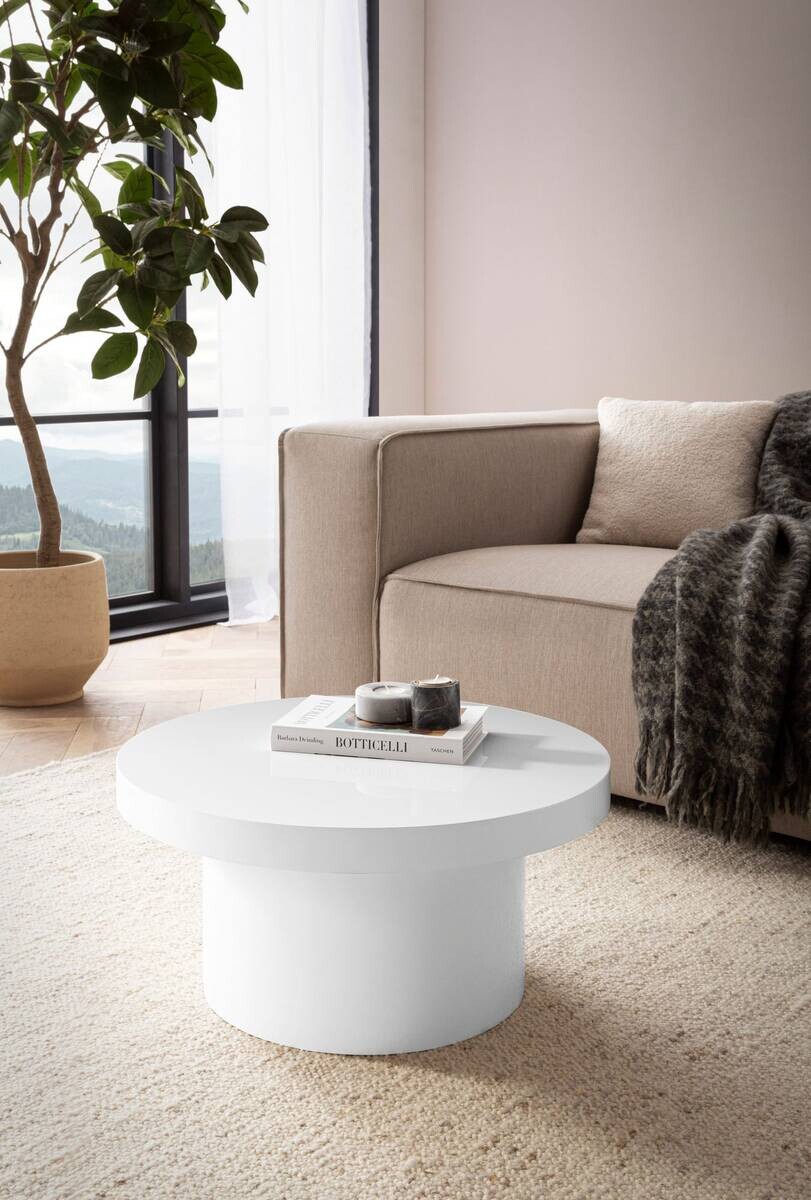 Wohnling Couchtisch weiß MDF B/H/T: ca. 60x30x60 cm