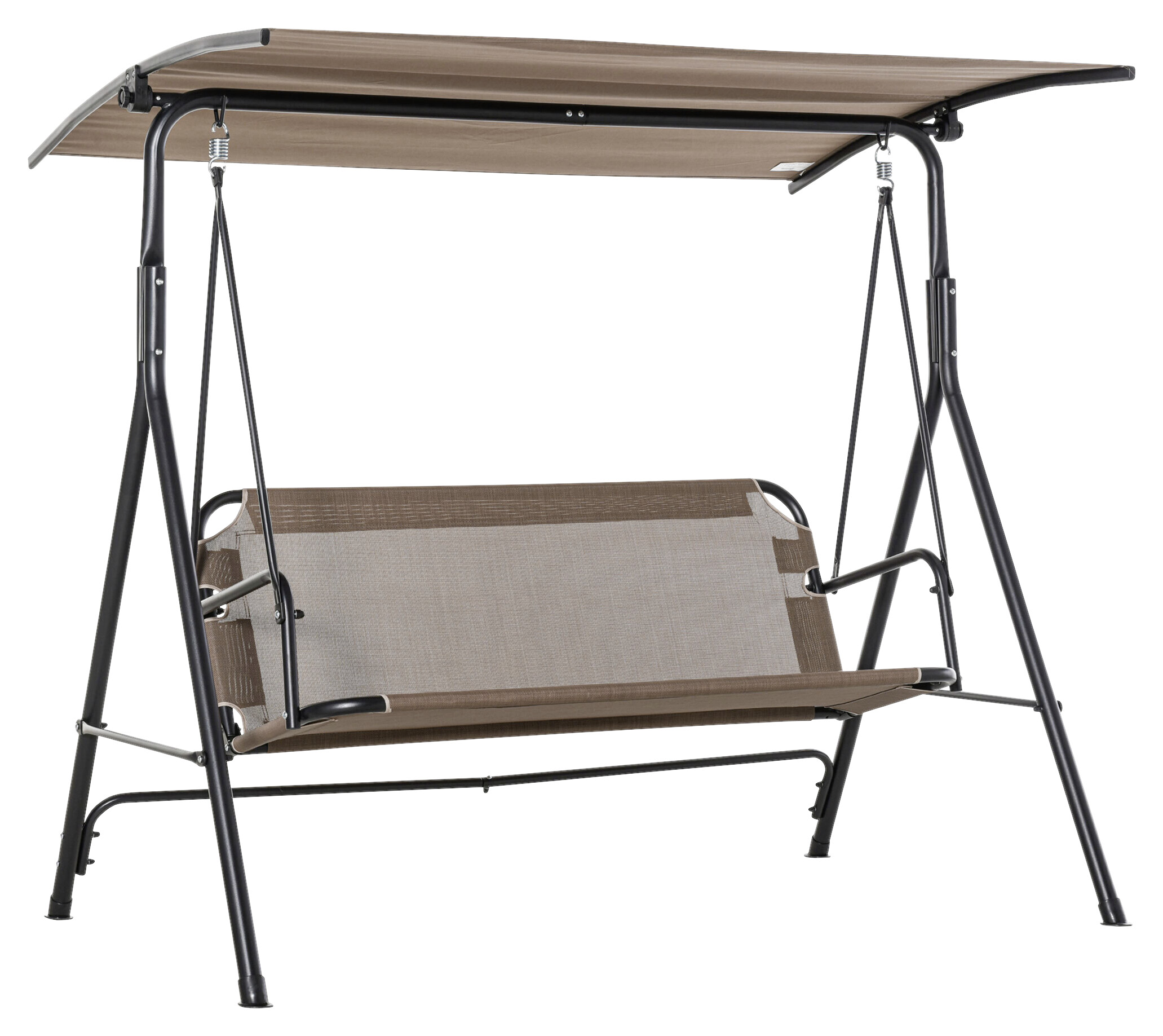 Outsunny Hollywoodschaukel braun Metall B/H/L: ca. 110x155x172 cm