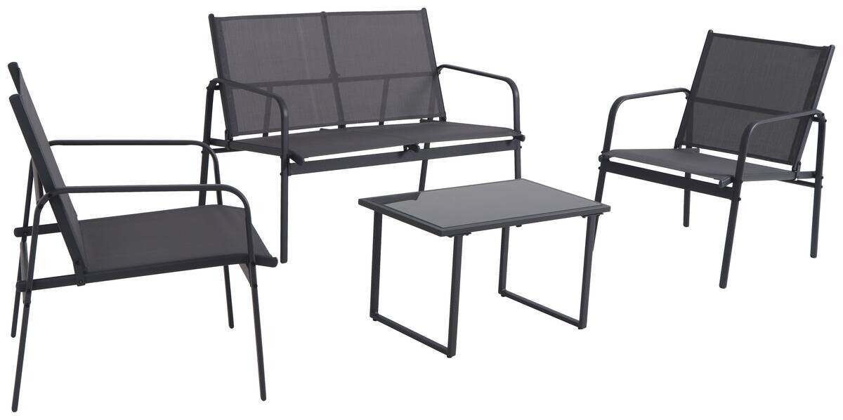 POCOline Gartensitzgruppe Lille dunkelgrau Stahlrohr
