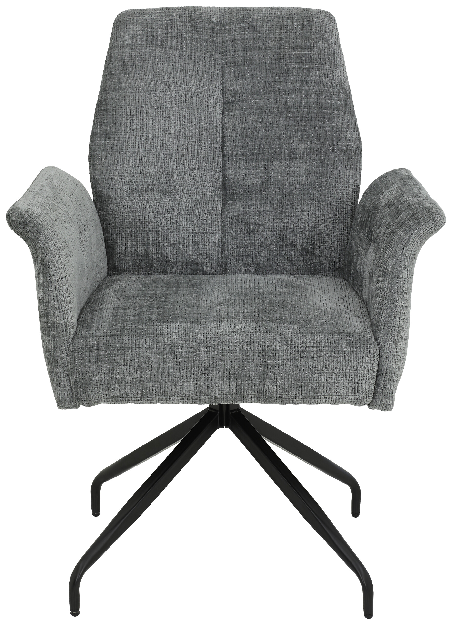 Armlehnstuhl Viktoria, 4er-Set hellgrau Microfaser Webstoff B/H/T: ca. 71x93x68 cm