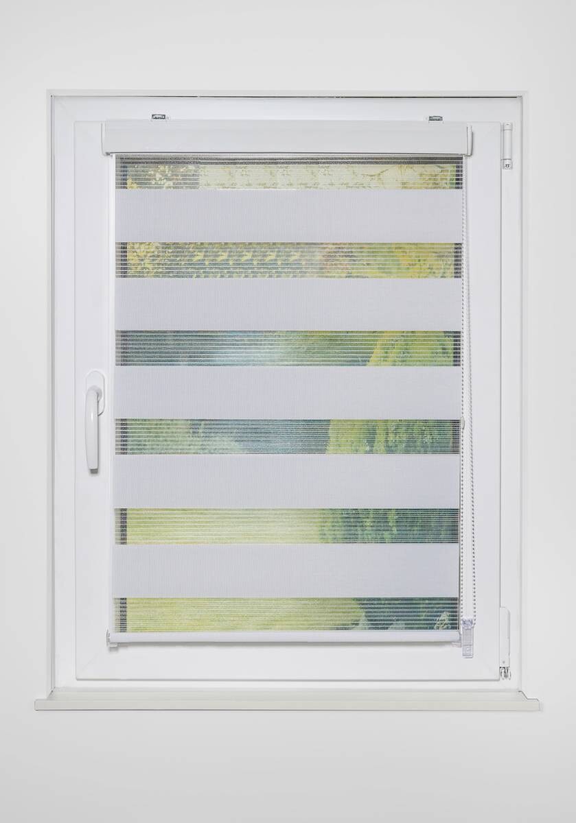 Doppelrollo mit Blende weiß B/L: ca. 45x160 cm