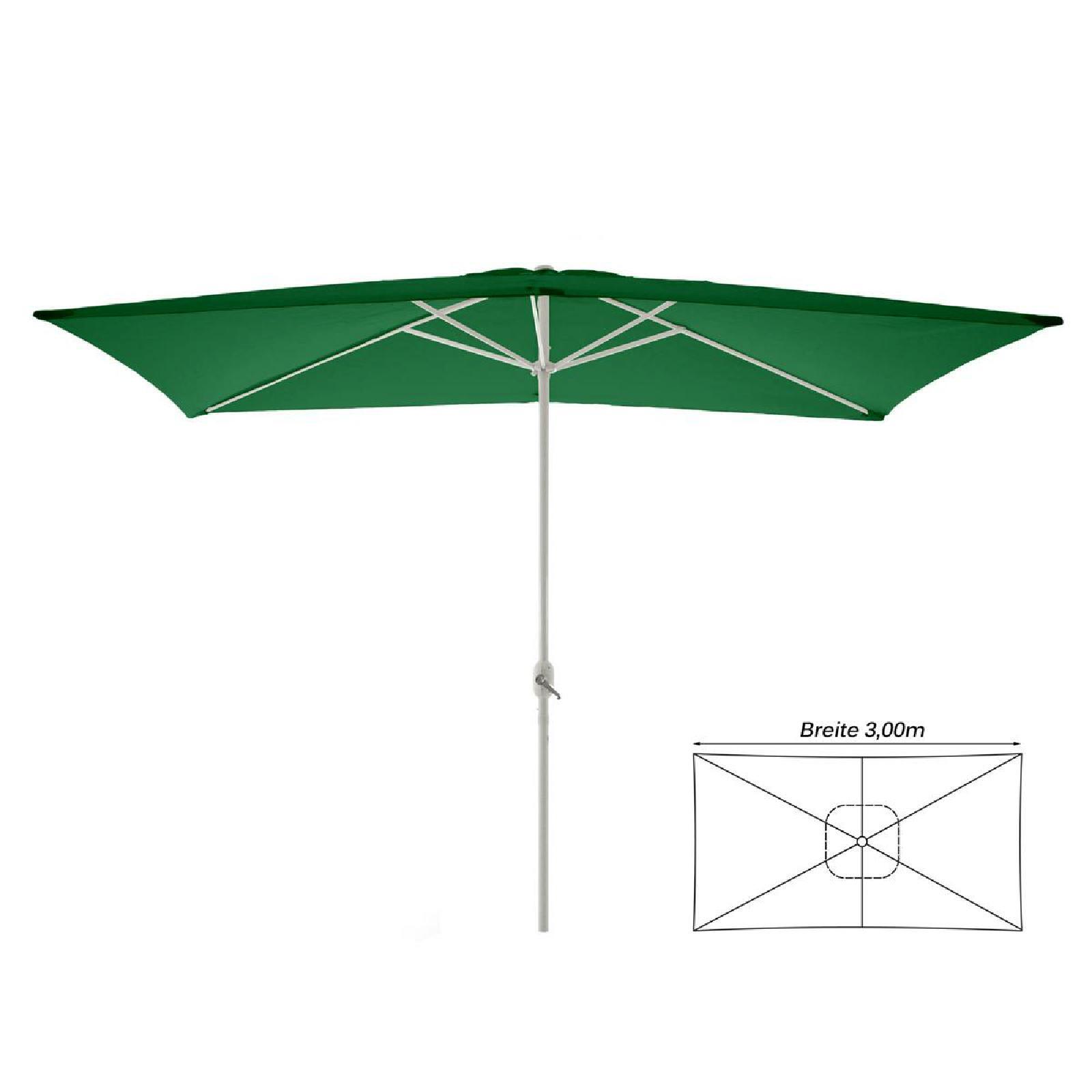 VCM Sonnenschirm grün Polyester-Mischgewebe B/H/L: ca. 200x235x300 cm