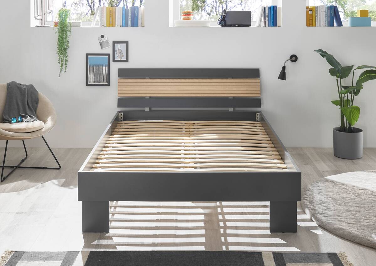 Futonbett Jolka Graphit Liegefläche B/L: ca. 140x200 cm