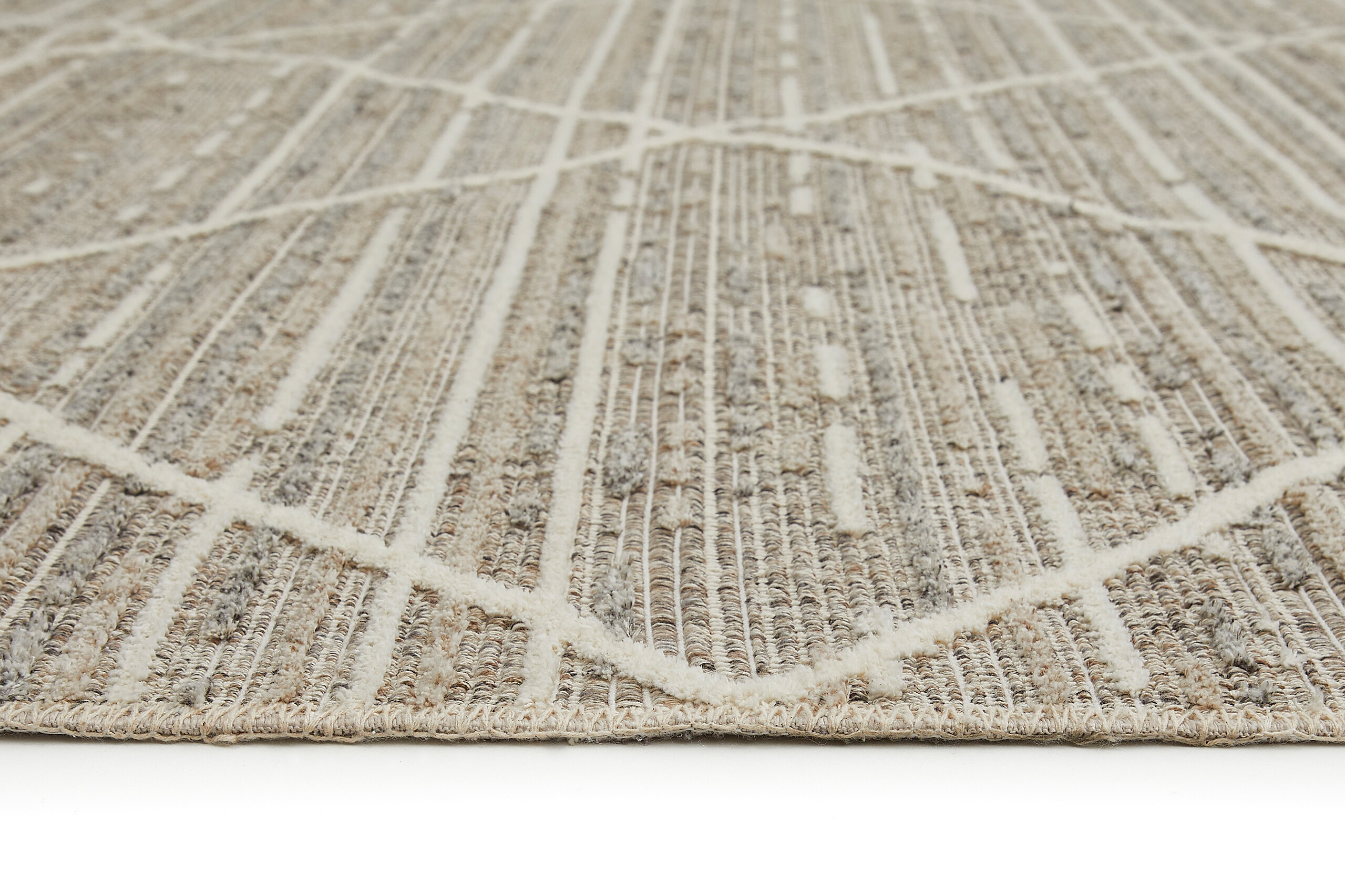 Webteppich Crosby graubraun B/L: ca. 120x170 cm