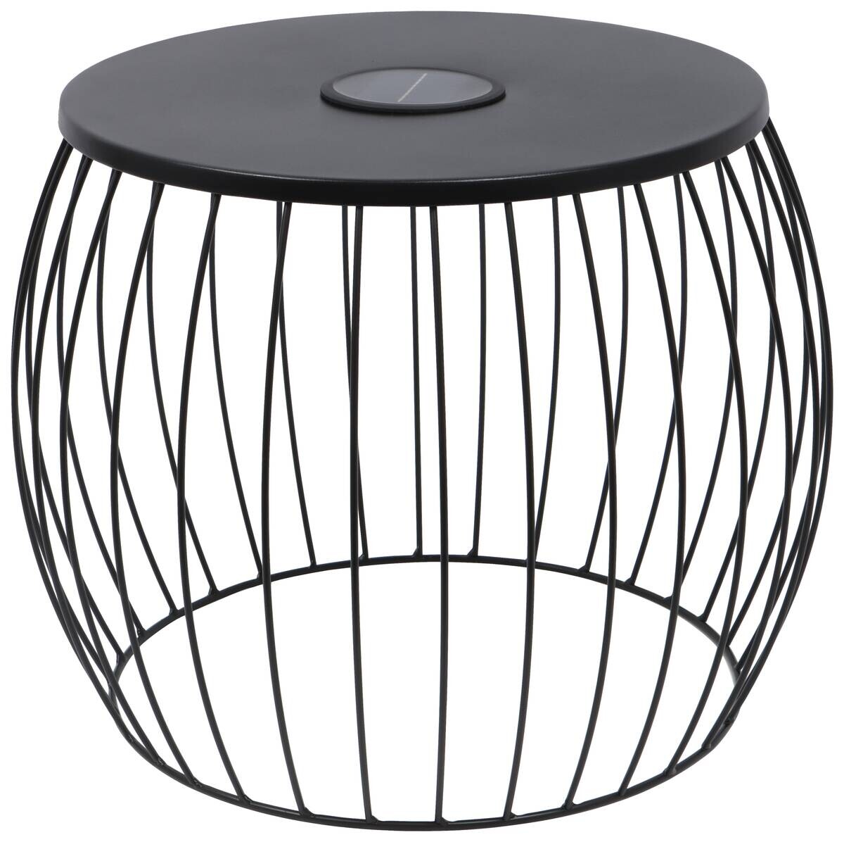 POCOline Beistelltisch schwarz Metall H/D: ca. 37x40 cm