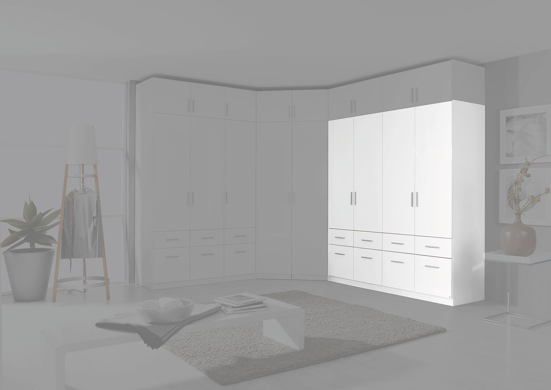 Kleiderschrank Celle weiß B/H/T: ca. 181x197x54 cm