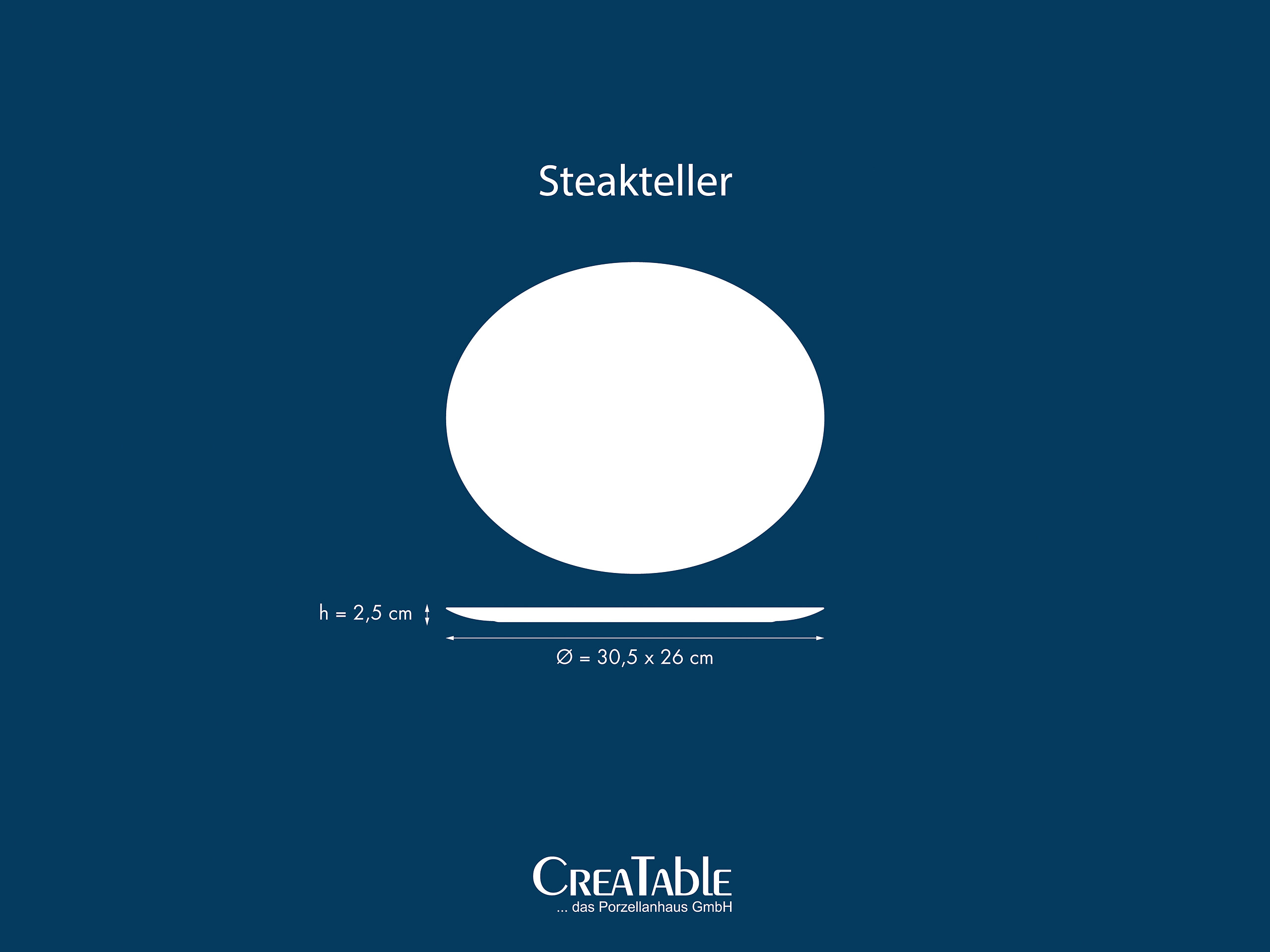 CreaTable Tellerset Gourmet weiß Porzellan