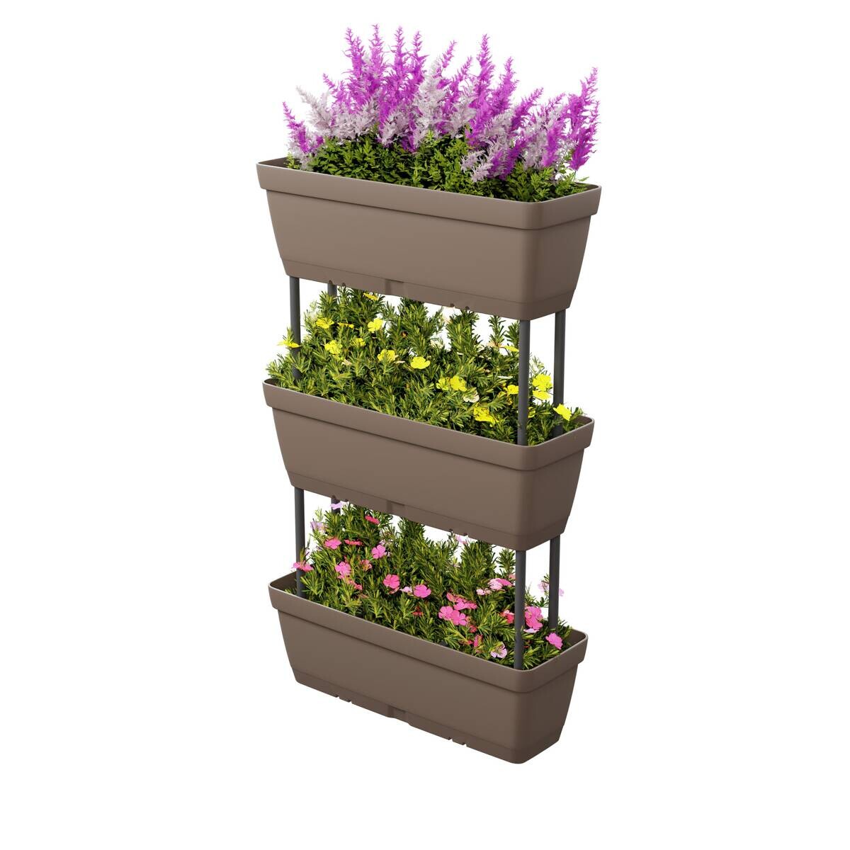 Lolego Veg Pflanzständer hellgrau Polypropylen B/H/L: ca. 17x32x50 cm