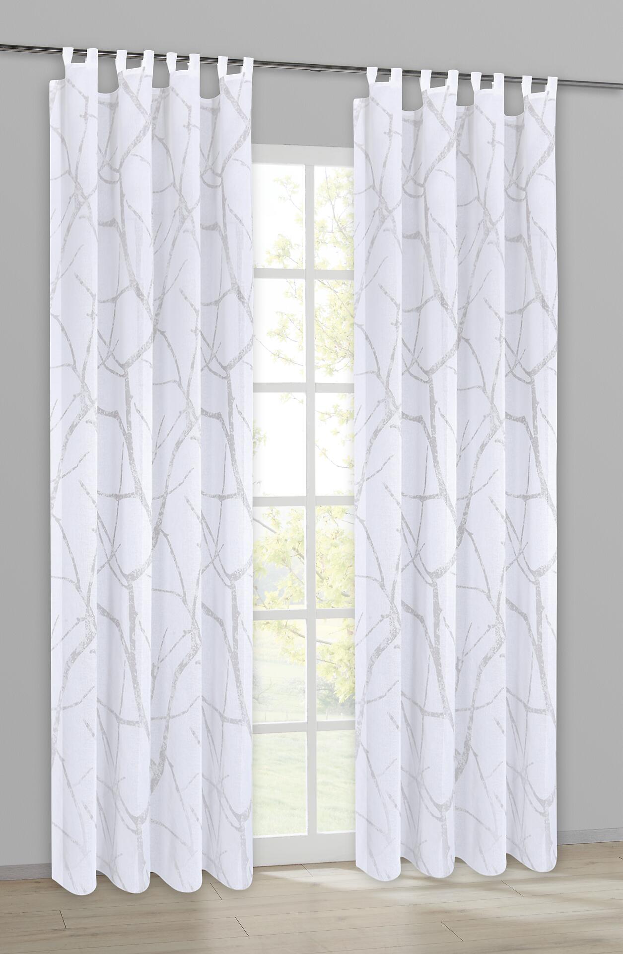 Happy Home Schlaufenvorhang Wood weiß B/L: ca. 140x245 cm