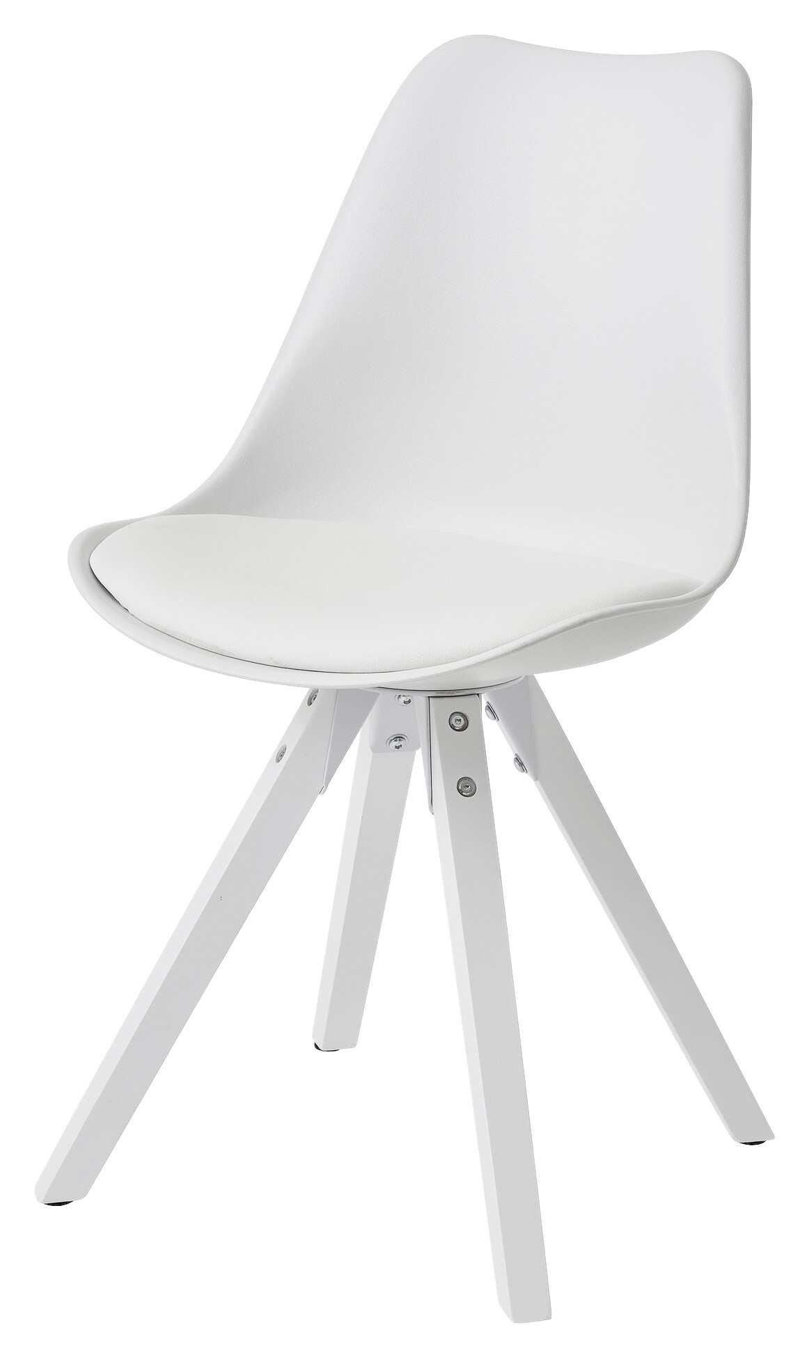 Stuhl 2er-Set. weiß B/H/T: ca. 49x87x52 cm