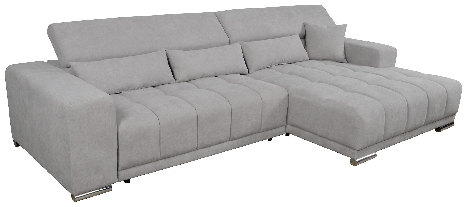 Ecksofa hellgrau Microfaser B/H/T: ca. 310x95x171 cm