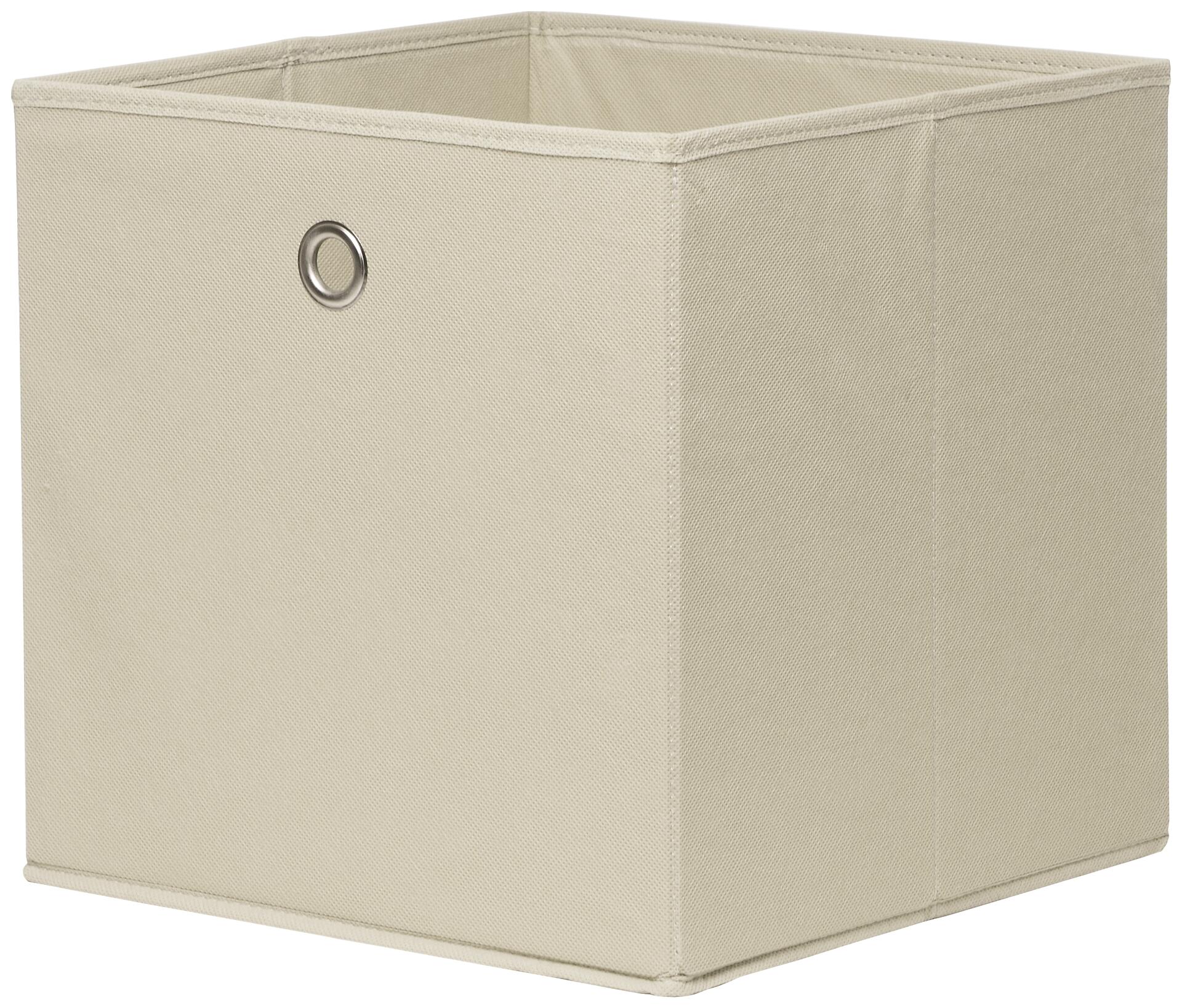 Stoffbox beige B/H/T: ca. 32x32x32 cm