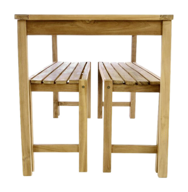 VCM Gartensitzgruppe braun Teakholz B/H/L: ca. 69x75x135 cm