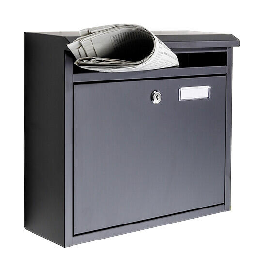 HI Briefkasten schwarz B/H/T: ca. 36x32x12 cm