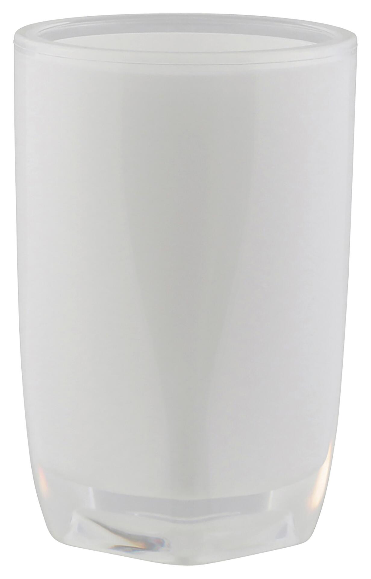 Axentia Zahnputzbecher Graz weiß Kunststoff H/D: ca. 11,5x7,5 cm