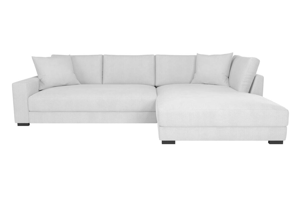 Ecksofa weiß Microfaser B/H/T: ca. 300x83x190 cm
