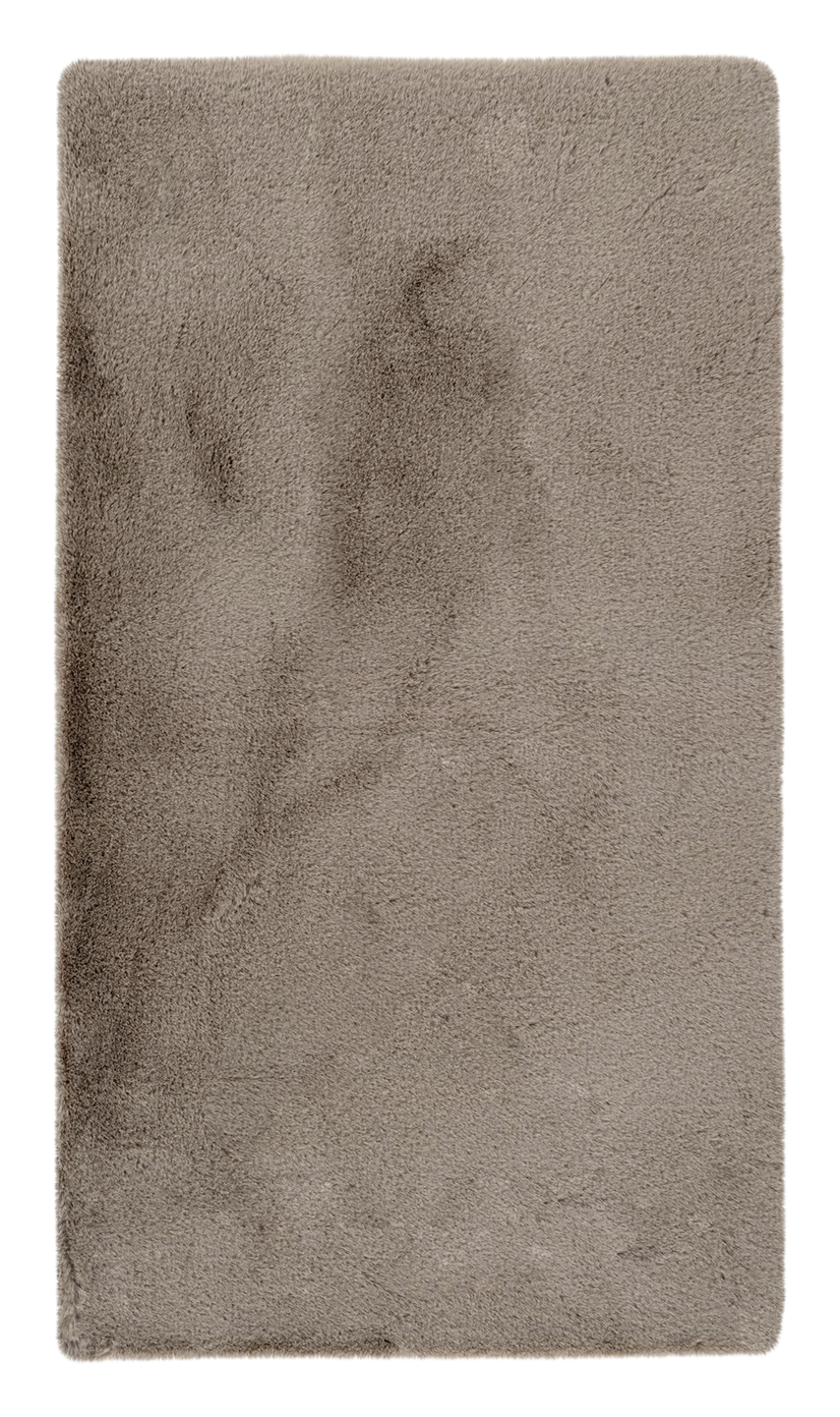 Kayoom Kurzflorteppich Badematte Rabbit Light 225 sand B/H/L: ca. 50x2,4x90 cm