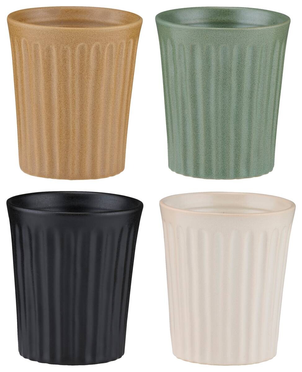 Kaffeebecher mehrfarbig Steinzeug B/H/L: ca. 7,2x8,1x7,2 cm