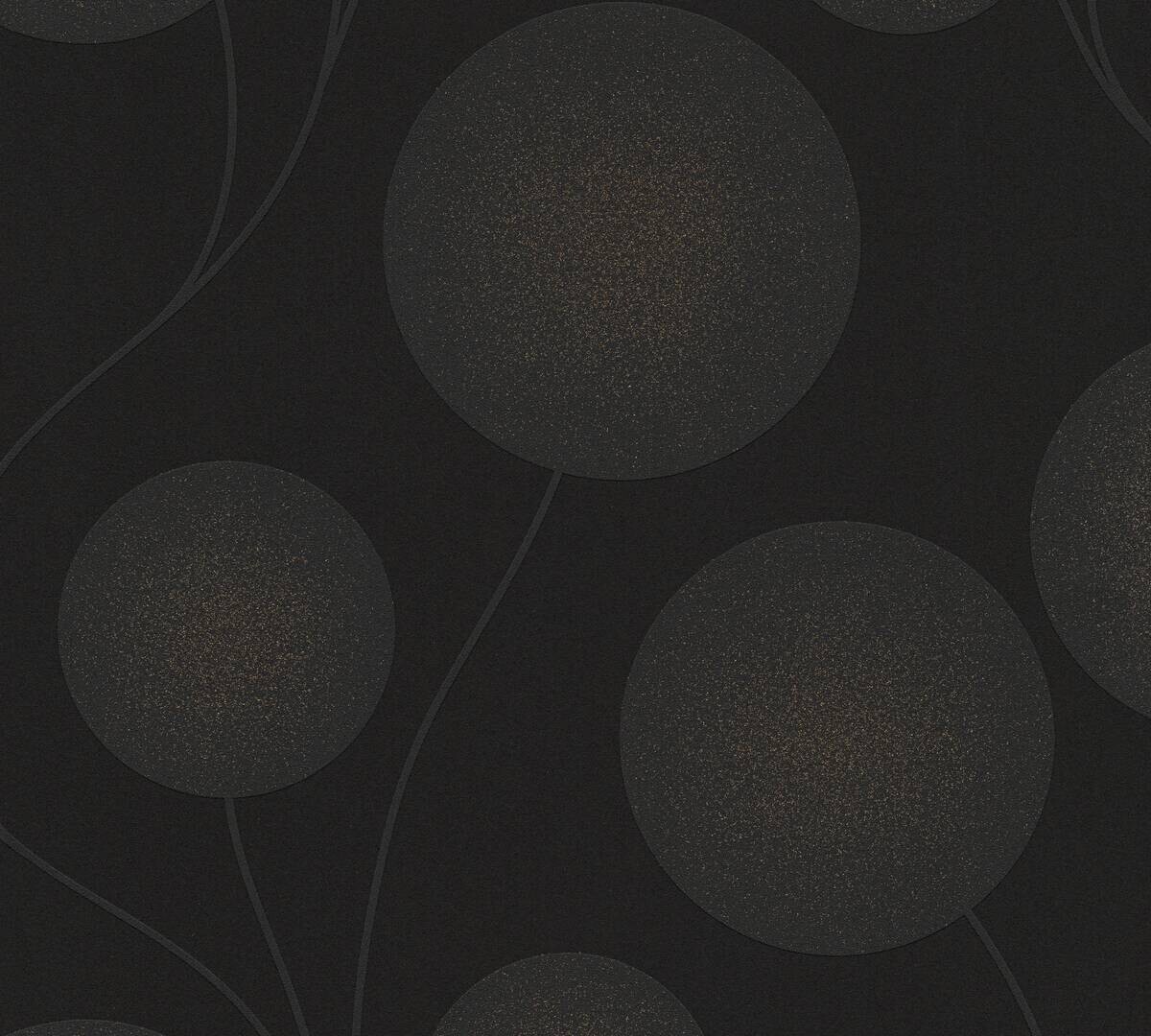 A.S.Creation Vliestapete Spot 3 Kreise schwarz B/L: ca. 53x1005 cm