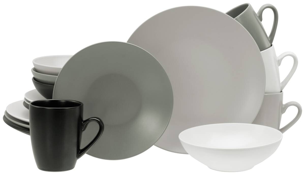 CreaTable Kombiservice Manhattan multicolor Steinzeug 16 tlg.