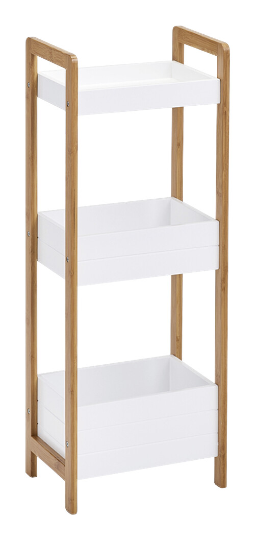 Standregal weiß Bambus B/H/T: ca. 28x74x20 cm Standregal weiß Bambus B/H/T: ca. 28x74x20 cm