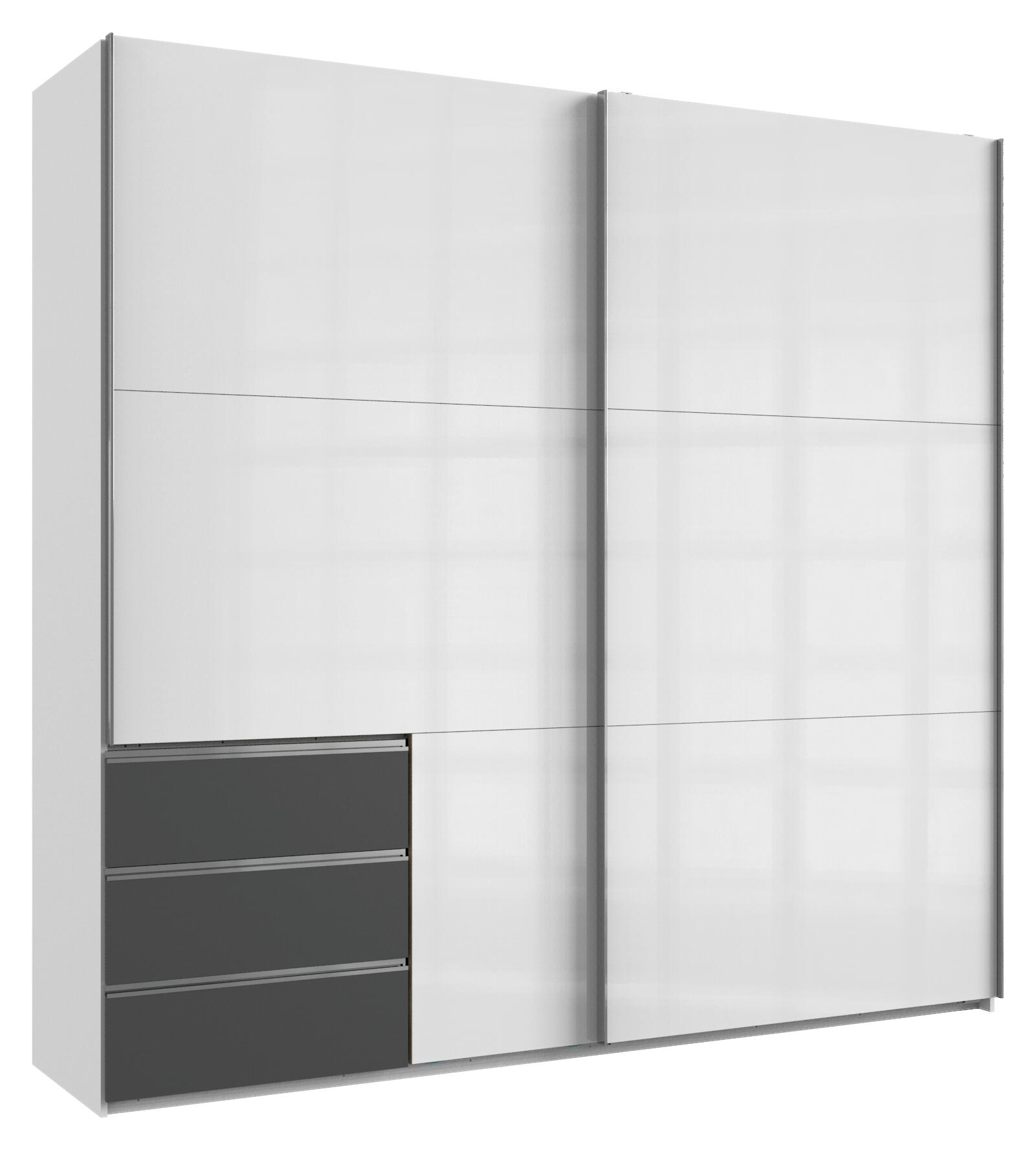 Schwebetürenschrank Level weiß B/H/T: ca. 250x236x65 cm