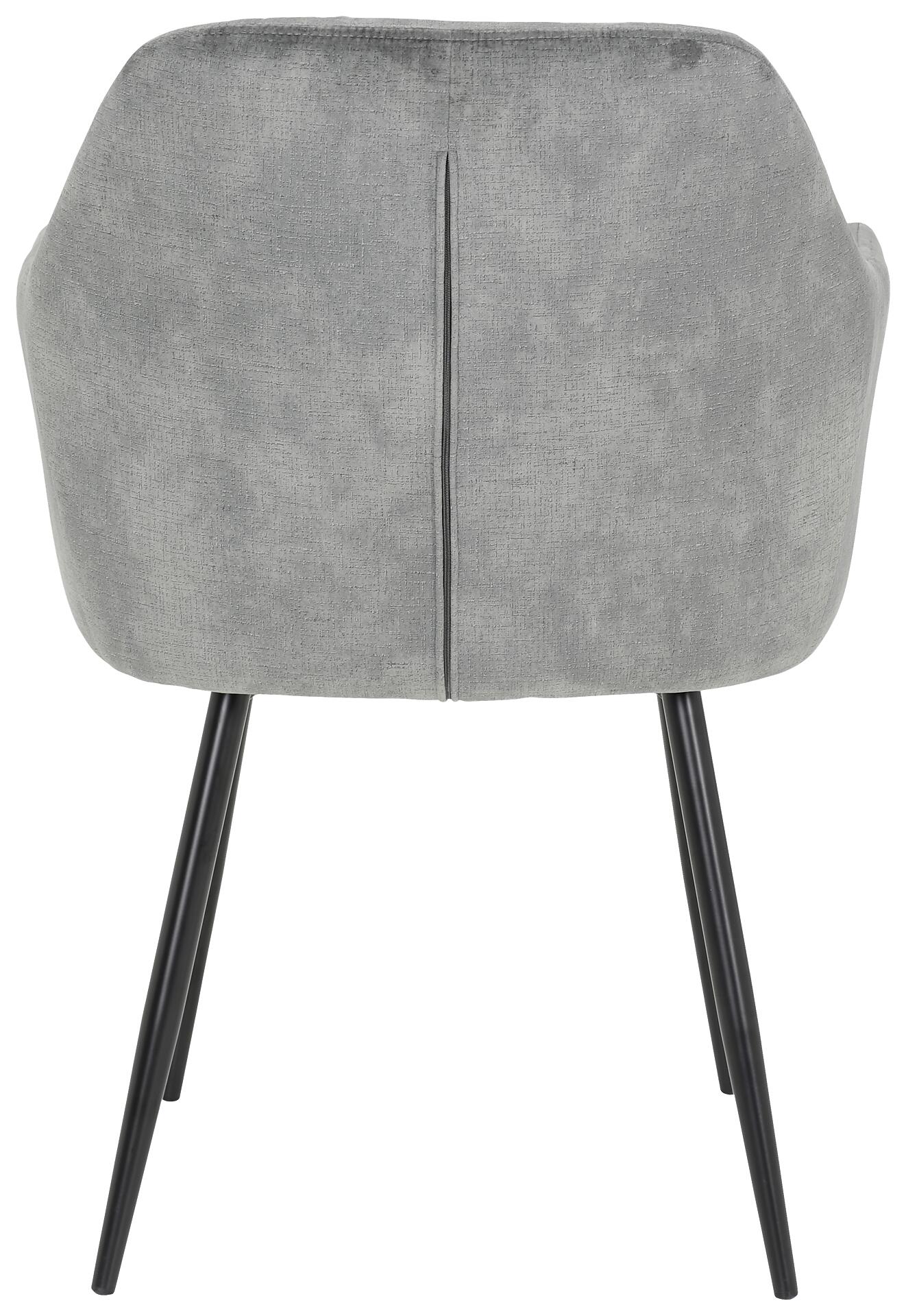 Stuhl Tina 2er Set grau Vintage Samtoptik B/H/T: ca. 56x81x62 cm