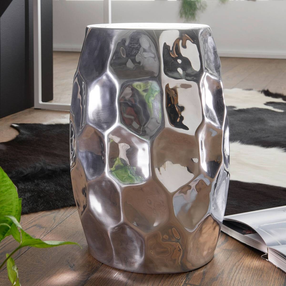 Beistelltisch Aluminium B/H/T: ca. 30x47x30 cm