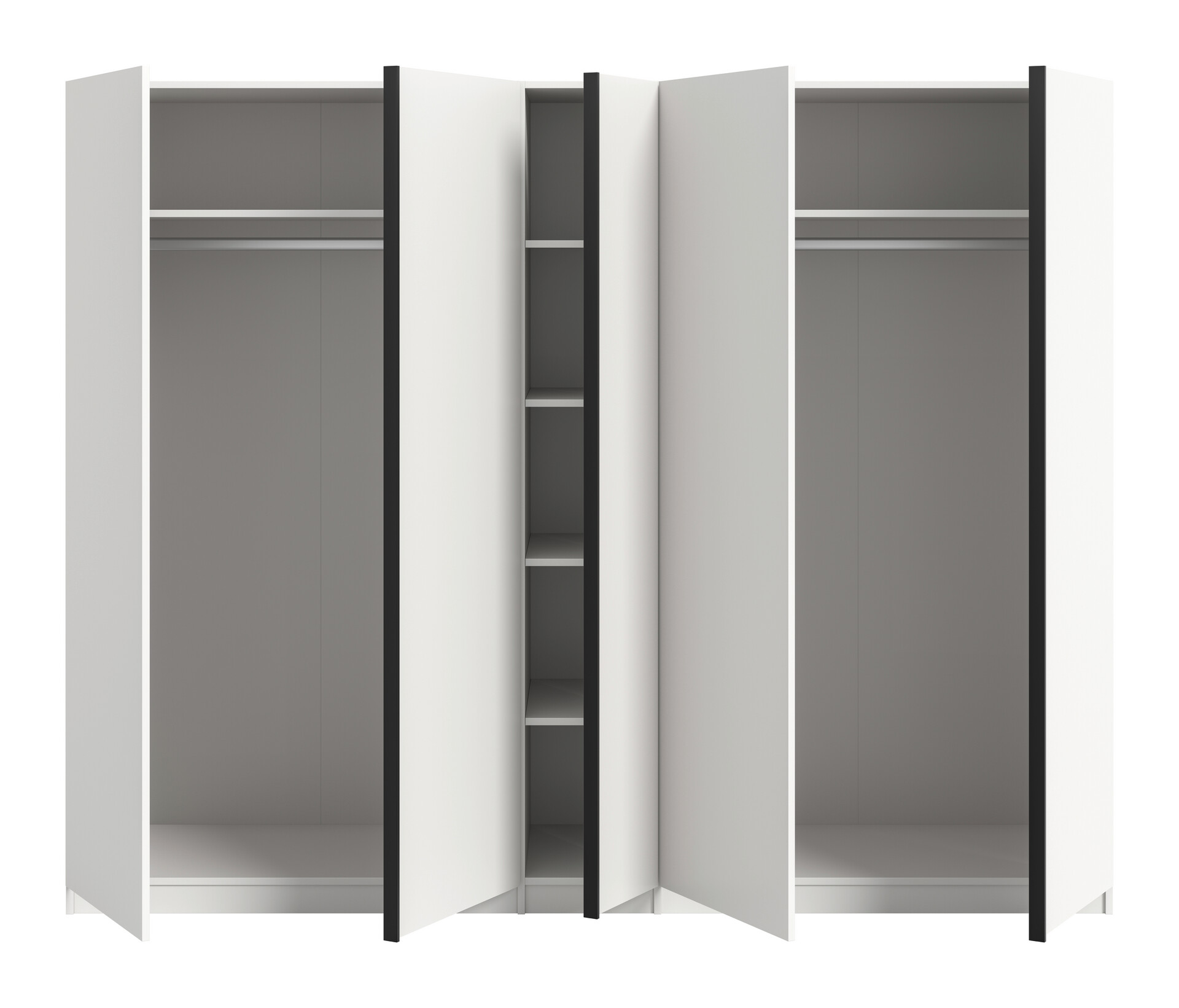 Kleiderschrank OAKLAND weiß B/H/T: ca. 230x183x53 cm