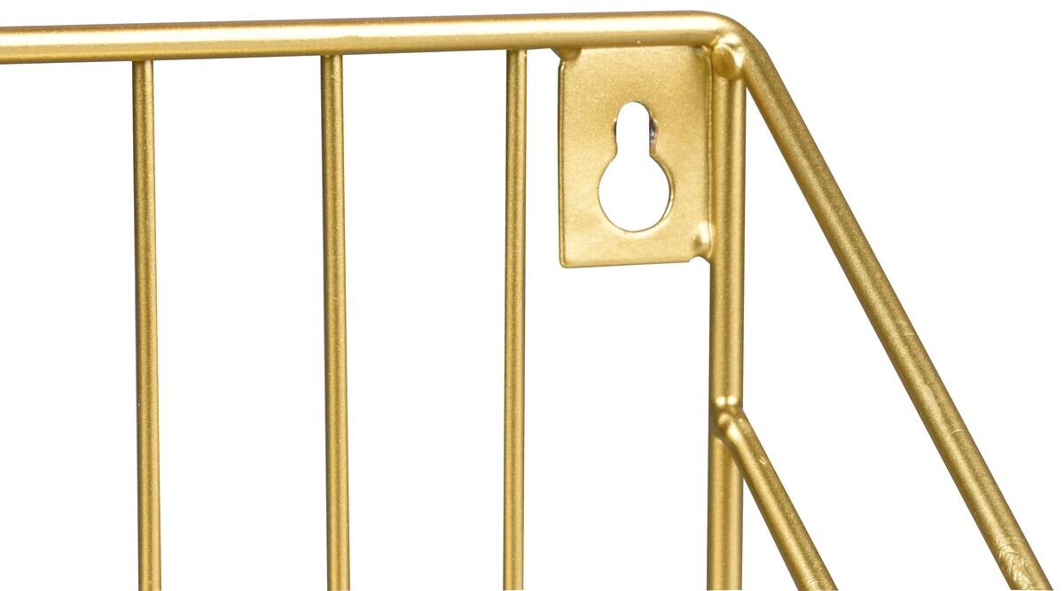 Wandregal Wandregal gold Optik Metall B/H/T: ca. 30x11x11 cm