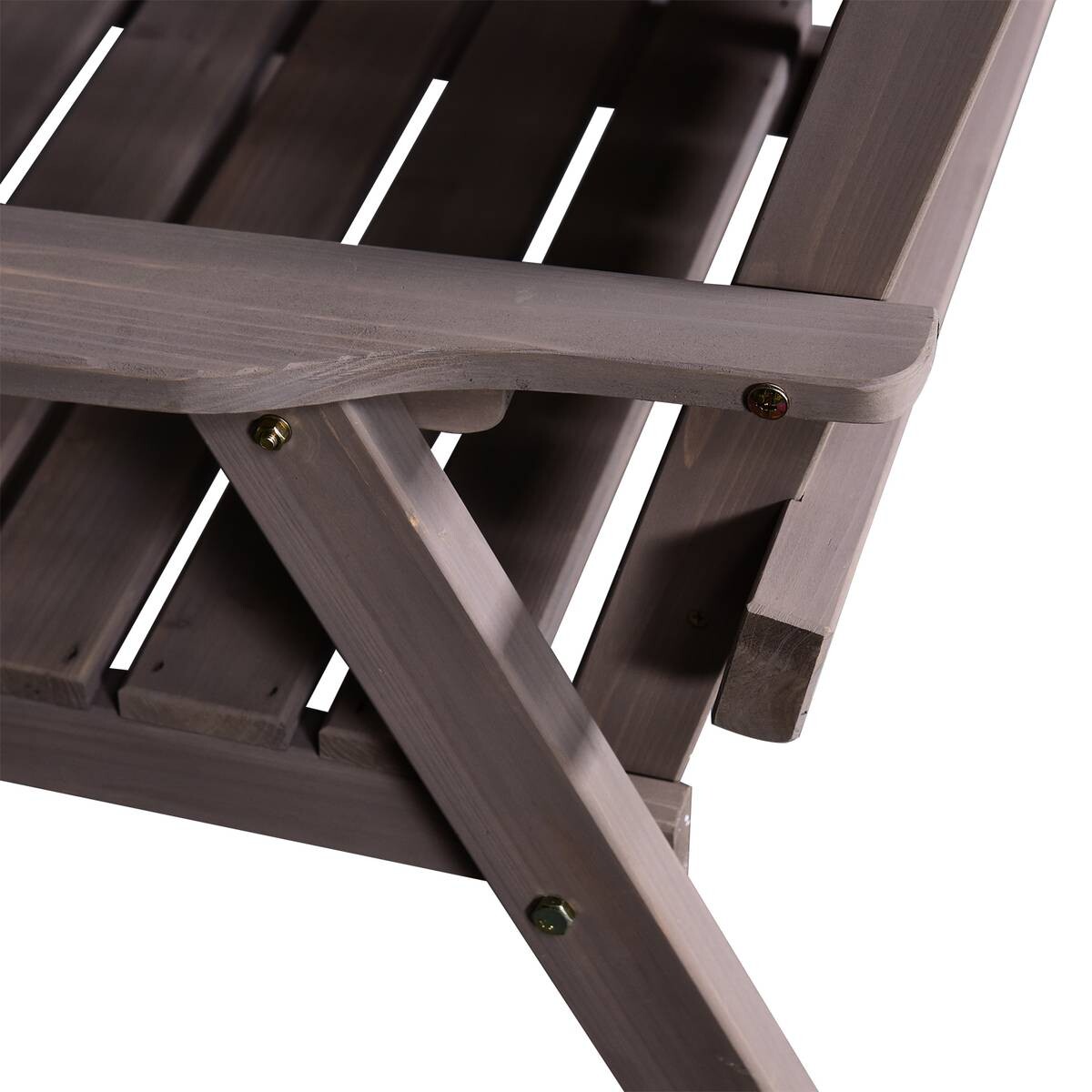 Outsunny Gartenbank grau Holz B/H/T/L: ca. 70x83x70x152 cm