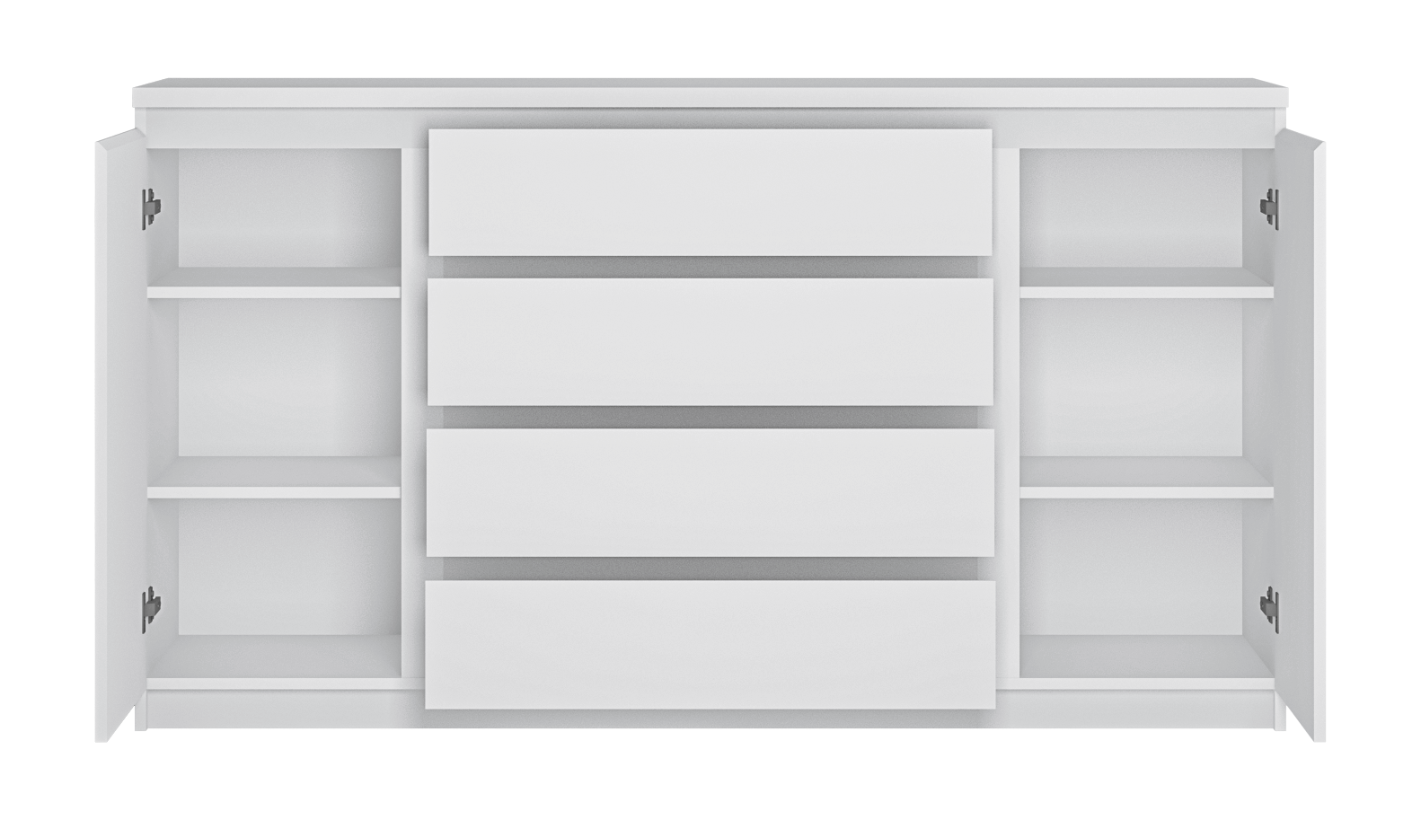 Sideboard Fribo Alpinweiß Spanplatte B/H/T: ca. 165x93x40 cm