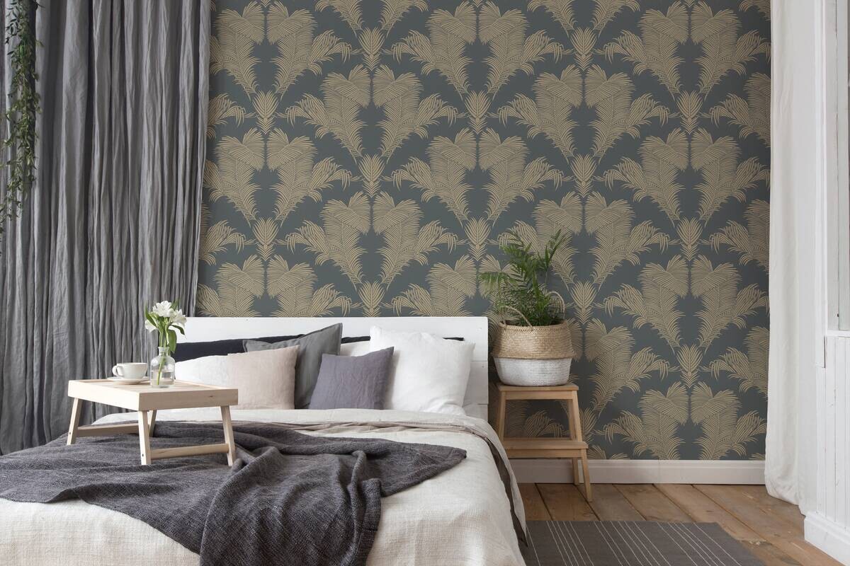 A.S.Creation Vliestapete Trendwall 2 Palmen gold B/L: ca. 53x1005 cm