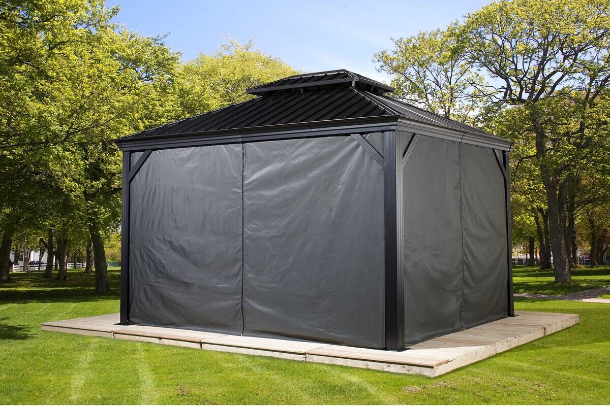 Sojag Pavillon Messina anthrazit Metall B/H/L: ca. 363x292x298 cm