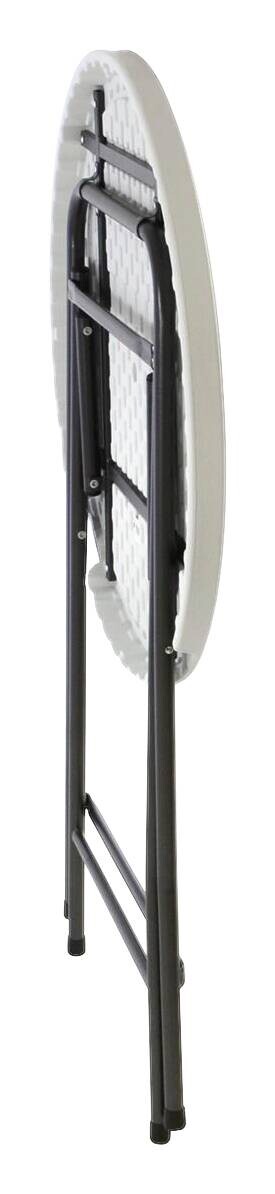 VCM Stehtisch weiß Metall H/D: ca. 110x80 cm