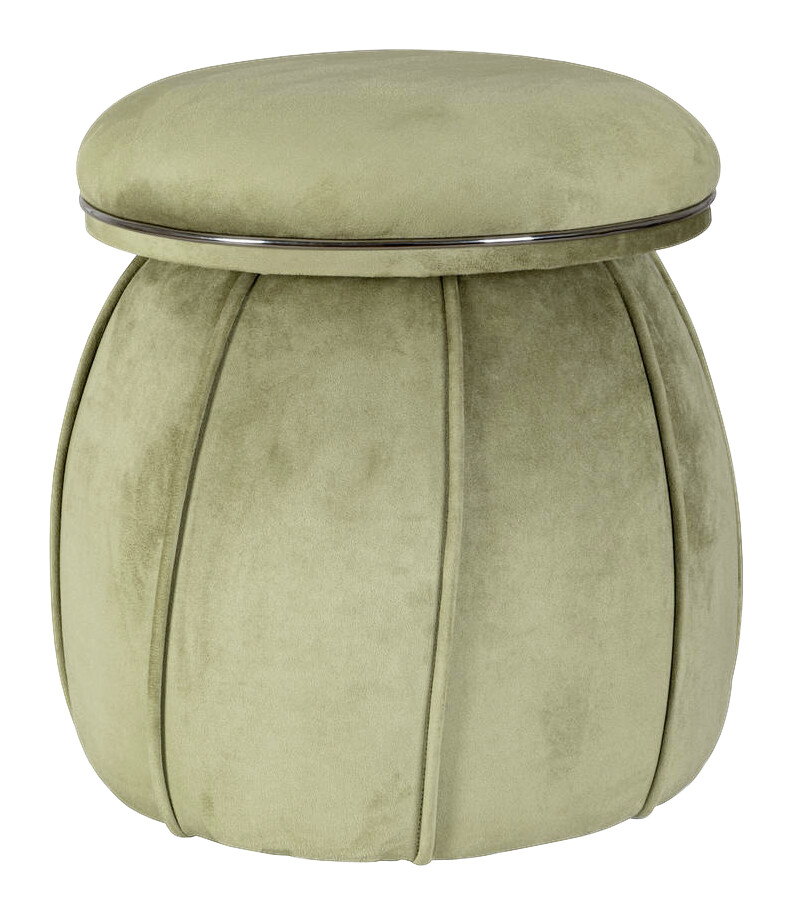 360 Living Hocker Corin 100 grün Graphit H/D: ca. 51,5x51,5 cm