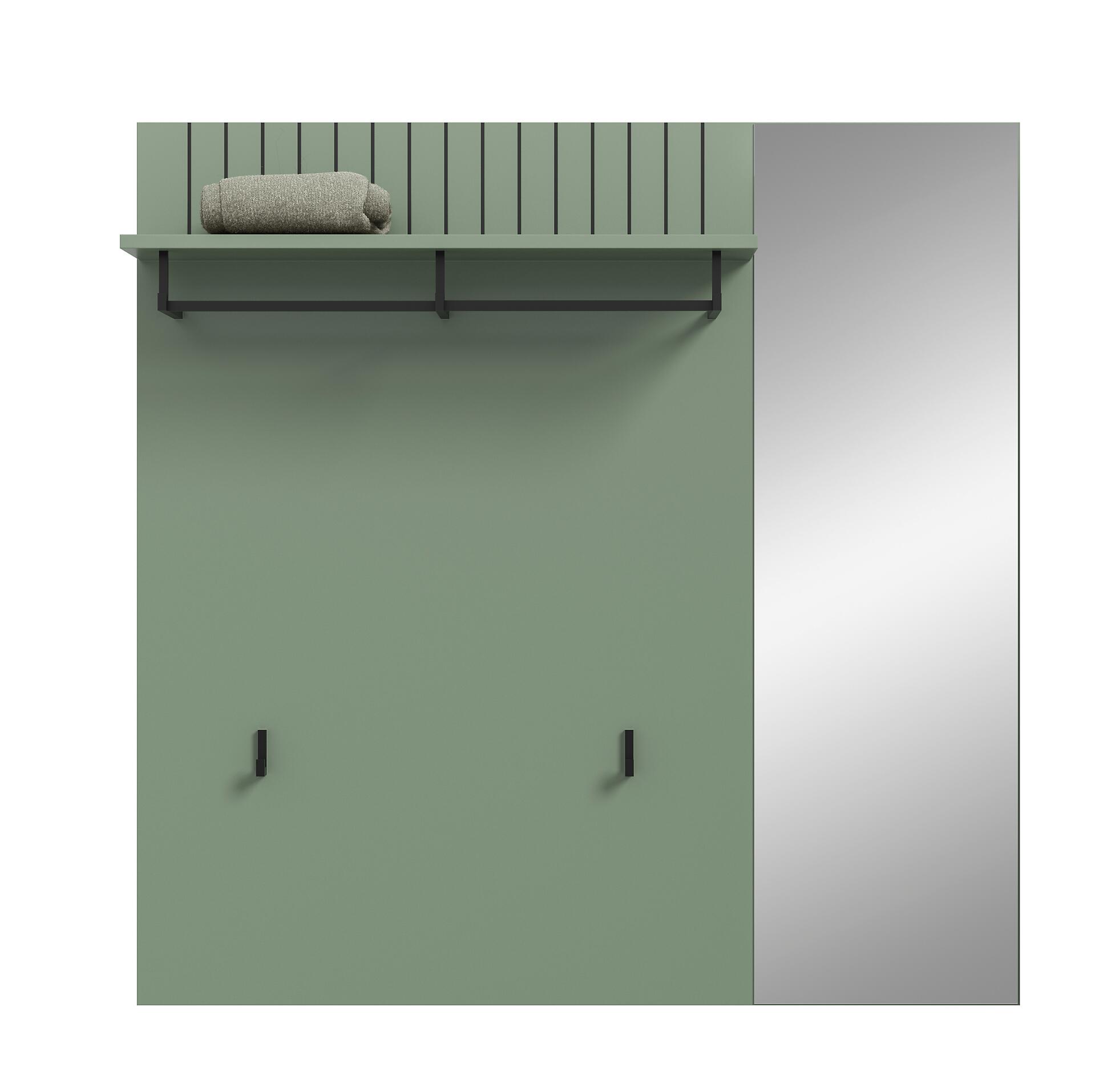Garderobenpaneel STATION grün B/H/T: ca. 106x106x27 cm