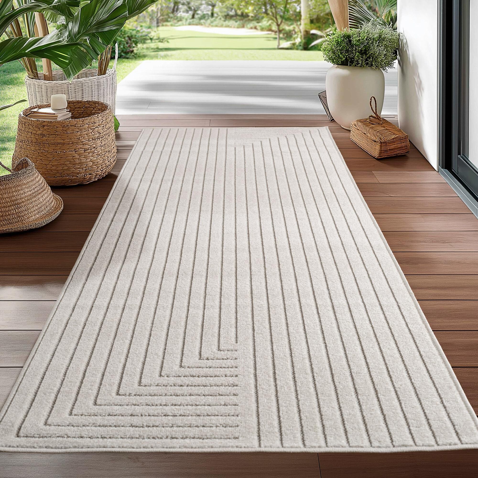 Ayyildiz In-/Outdoor-Teppich NOVA creme B/L: ca. 80x150 cm